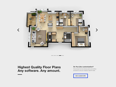 Highest Quality Floor Plans architecture clean illustration quality slider ui ux web