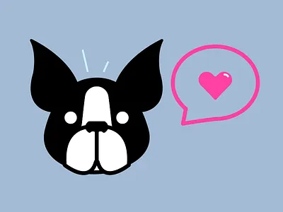 Boston Terrier icon style