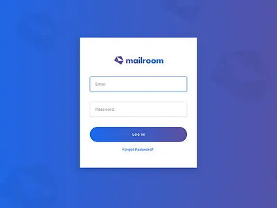 Mailroom Login app login mail ui