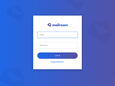 Mailroom Login app login mail ui