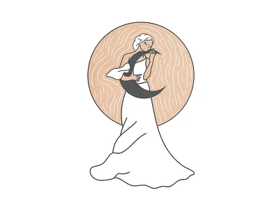 Virgo Woman female illustration illustration moon illustration mystic woman virgo woman illustration