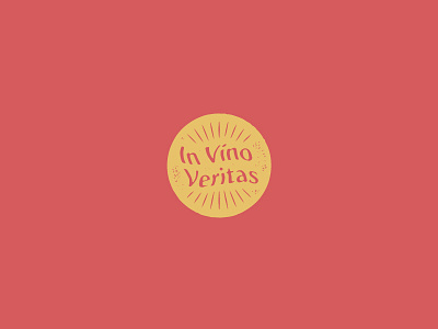 In Vino Veritas graphic design illustration label logo wine