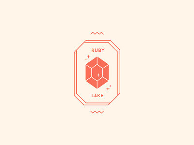 Ruby Lake illustration lake logo minnesota ruby typography