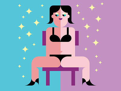Vector illustration of stripper funny illustration stripper vector