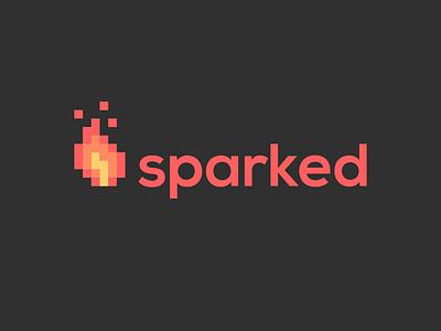 sparked flamelogo graphicdesign logodesign pixellogo thirtylogos videogamelogo videogamenewslogo