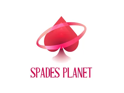 Spades Planet brand business card client colorfull identity logo planet red spades