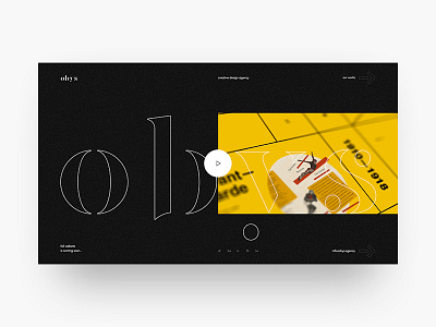 obys website design agency black design minimal studio swiss typo website yellow