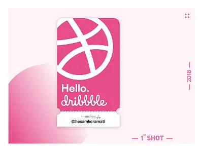 Hello Dribbble! design dribbble first shot flat hello invitation
