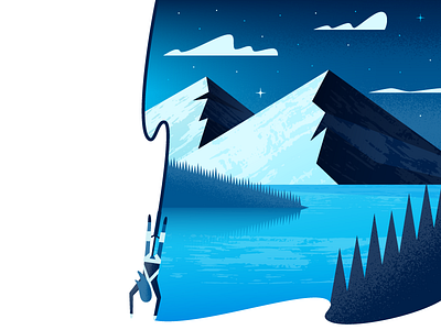 Freefalling bungee freefall illustration illustrator landscape nature vector