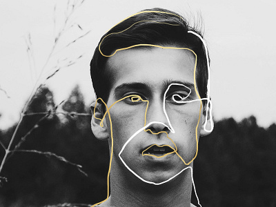 Lines design graphic photoshop portrait simple