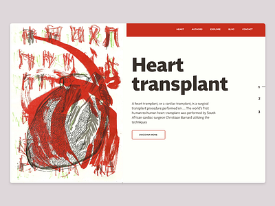 Heart transplant 2d adobexd dailyui landingpage photoshop ui uiux ux web adobe illustration