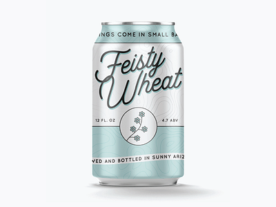 Feisty Wheat arizona batch beer can feisty mockup small wheat