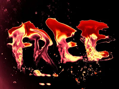 Free abstract color fire free liquid