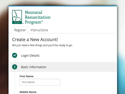 Self Registration Form form long form register step