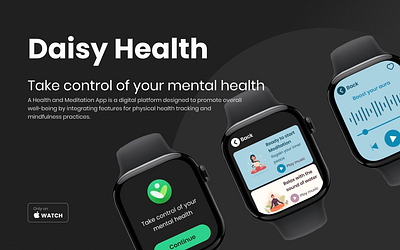 Daisy Health - Apple Watch apple watch apple watch concept apple watch health app fitness health app ui health fitness watch app health app health app ui health watch app ios app ui meditation app meditation watch app ui ux design watch app ui design