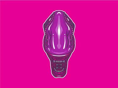 Alien Xenomorph alien aliens illustration ilustracion mishraim pink rosa verctor xenomorfo xenomorph