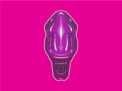 Alien Xenomorph alien aliens illustration ilustracion mishraim pink rosa verctor xenomorfo xenomorph
