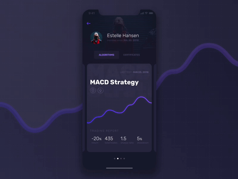 Crypto App UI Interaction Design animation card design crypto diagrams ico trading ui ui interaction ux