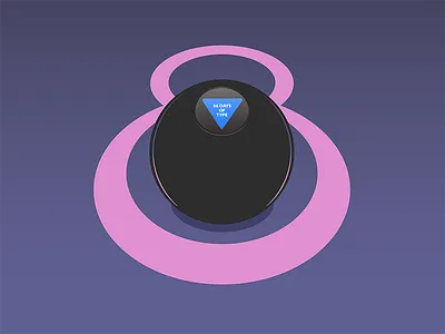 36days - 8 36 days 36 days of type 8 8ball illustration pink purple shiny vector