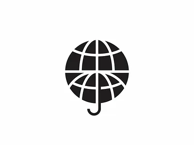 UMWO 2 globe icon logo minimal modern simple umbrella world