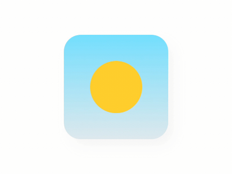 Weather App Icon animation app appicon clean flat flatdesign icon iphone minimalistic simple weather weatherapp