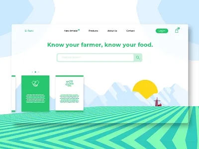 Farms - Banner & Landing Page banner farm farmer form garden illustration landing page launch login uiux webapp website