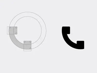 Call Icon 2018 call flat grid icon iconography illustration making process vector