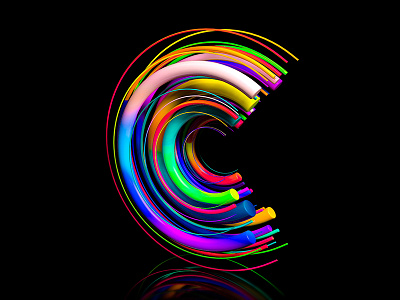 C 36daysoftype alphabet attractive c colors creative gradient sellcolours style vibrant work