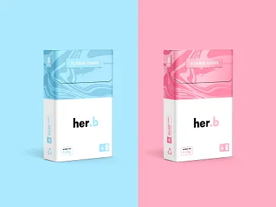 Her.b | Marijuana Pre Rolls for Women branding design graphic design minimal minimalism minimalistic package design packaging packaging design pastel white