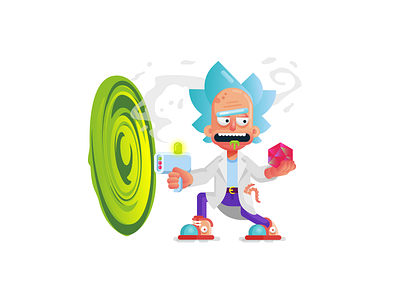 Rick cartoon character illustration morty rick vector