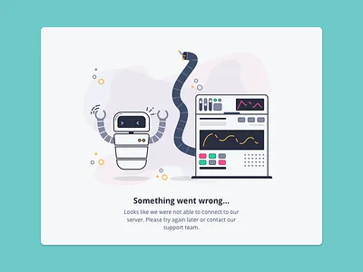 Something went wrong 404 crash empty data error illustration