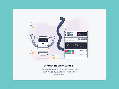 Something went wrong 404 crash empty data error illustration