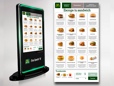 Mcdonalds Digital Kiosk digital kiosk mockup totem ux