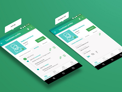 Candidate profile for HR App android candidate profile hr