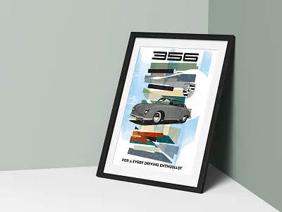 356 Colors 356 car porsche poster