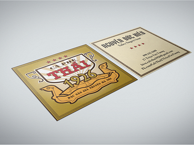 "CÀ PHÊ THÁI" NAMECARD branddesign branddsign branding brandnew logo logodesign logodesigns logolearn logonew namecard style type
