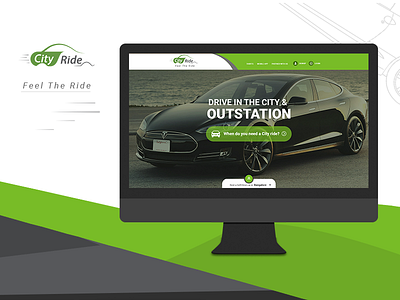 Car Rental Website car mokup rental service trend ui website