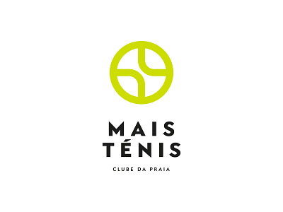 Mais Tenis logo brand identity center logo minimalistic plus sports tennis tennis ball