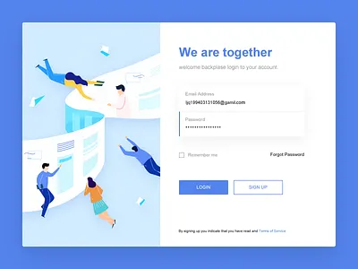 We are together illustrator ui
