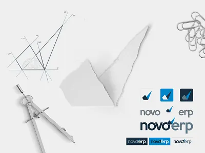 NovoERP blue brand branding erp logo new novo project system