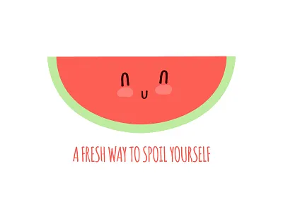 A Fresh Way to Spoil Yourself character fresh fun pun shop summer sweet watermelon
