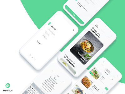 Mealplan application food front end graphic design native ux design visual design webdesign