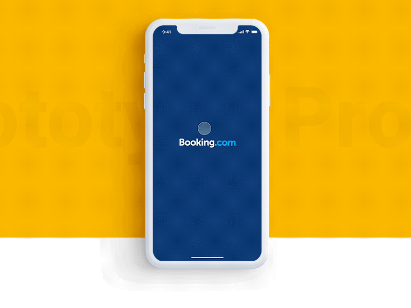 Booking.Com Redesign app booking booking.com interaction prototype redesign ui ux yellow