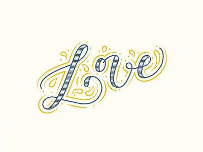 Love lettering logo logotype ornamental vector