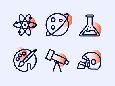 Education Icons 3 Classes art atom chemistry education line icons football helmet icon iconography icons planet telescope vector