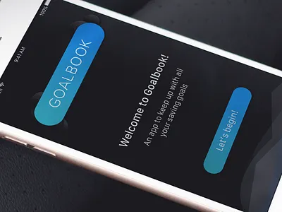 Saving App - Welcome app begin black blue design landing page mobile ui ux welcome welcome page