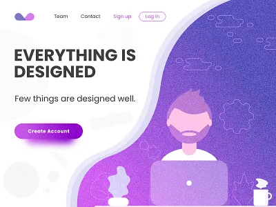 Landing Page Concept design graphic design home page illustration landing page modern page web ui webdesign website design