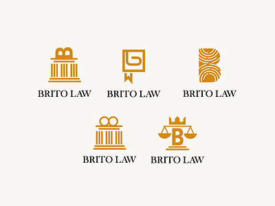 Brito Law Personal logo attorney illustration law logo logotype personal