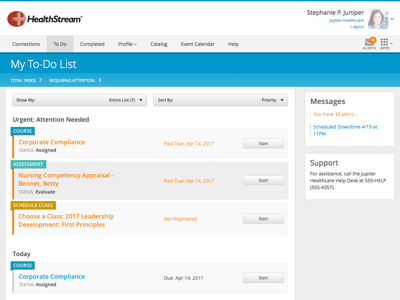 To Do List V1 dashboard list todo