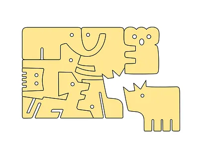 Kinetic Puzzle animals deer elephant game jellyfish koala lion peacock puzzle rhino squirrel